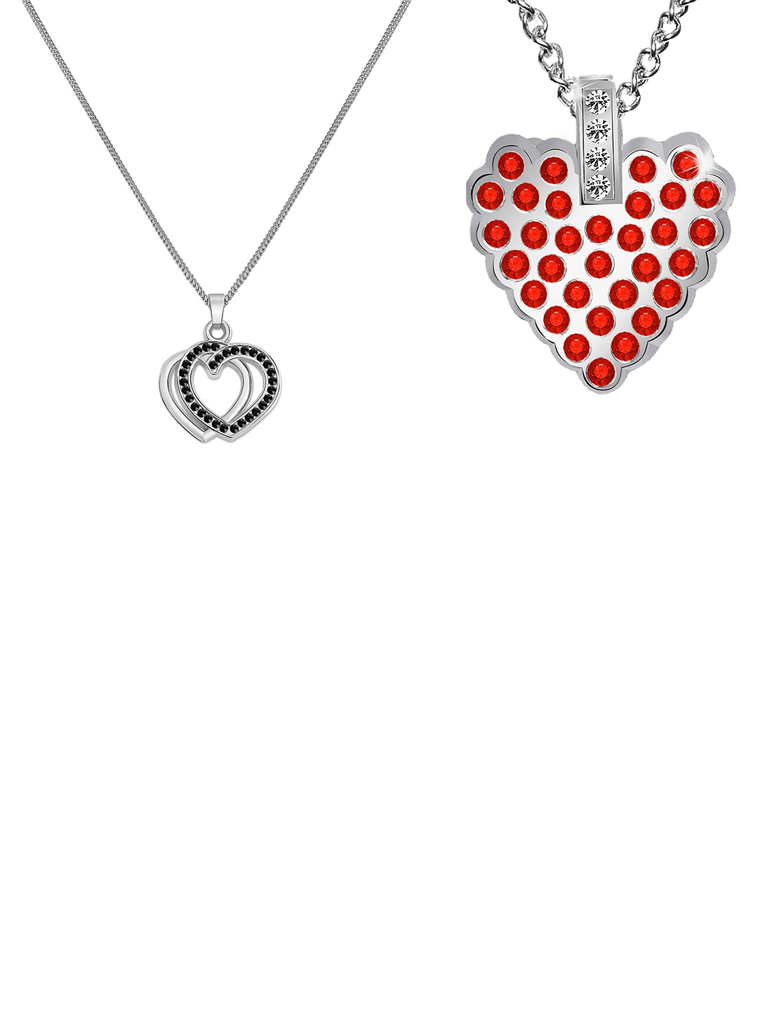 

Mikado Set Of 2 Silver Plated Charming Chains