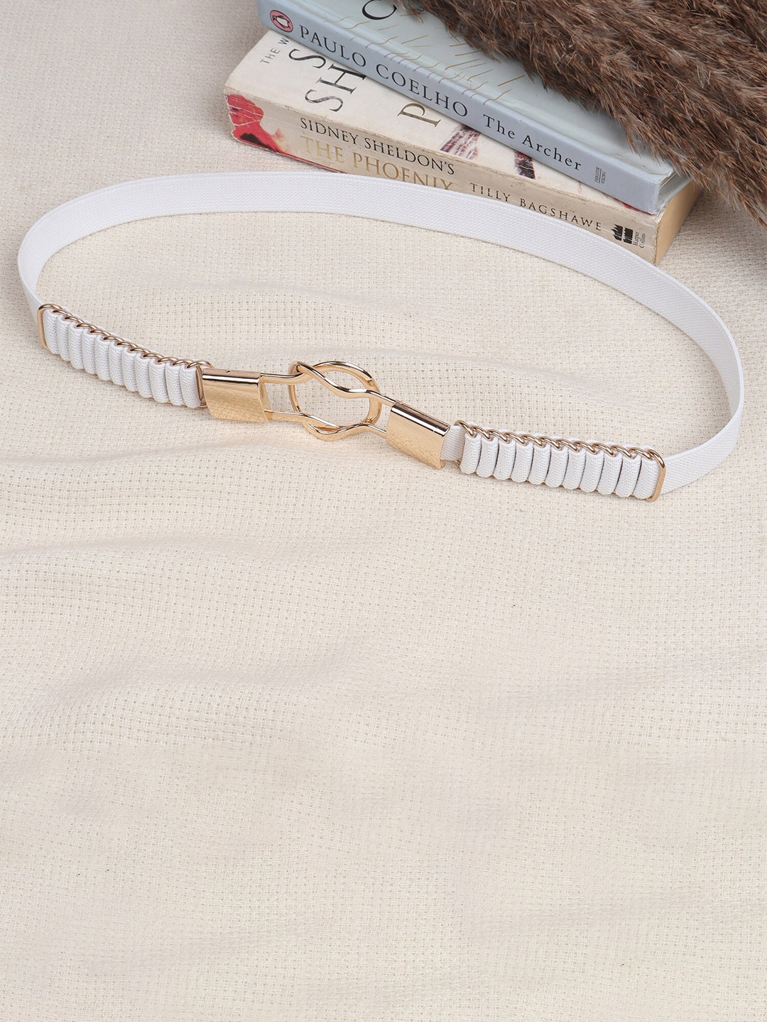 

DressBerry Women White Embellished Stretchable Belt