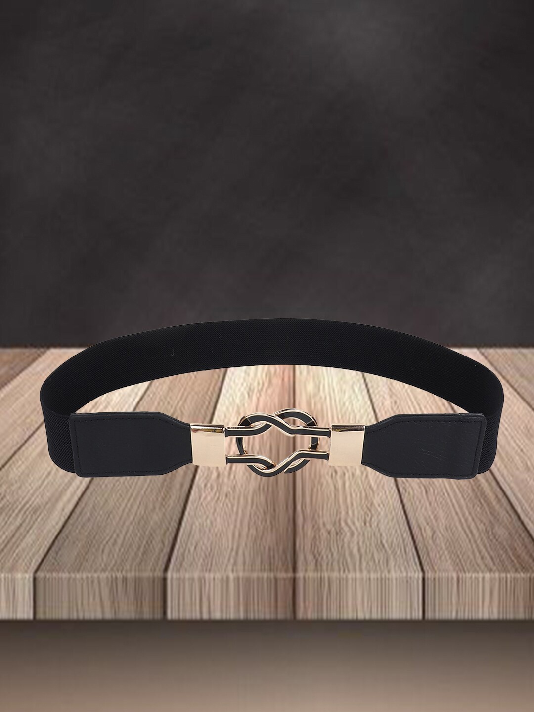 

DressBerry Women Black Stretchable Interlock Belt