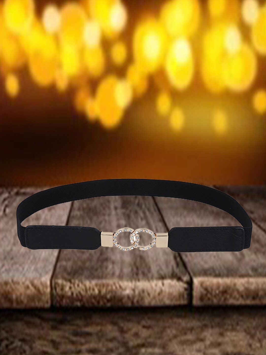

DressBerry Women Black Stretchable Interlock Belt