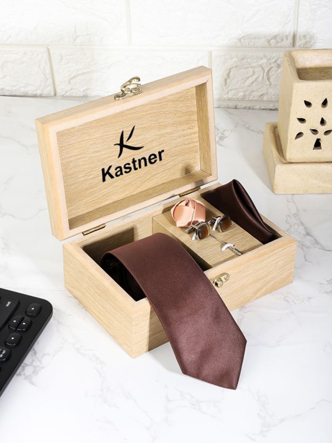 

Kastner Men 4Pcs Accessory Gift Set, Brown