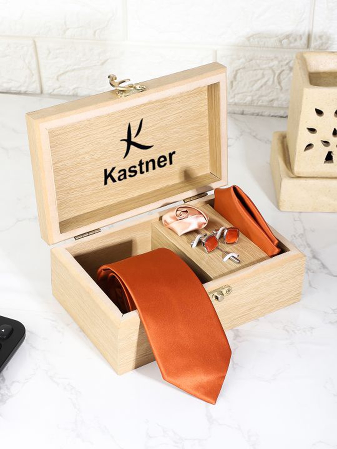 

Kastner Men 4Pcs Accessory Gift Set, Orange