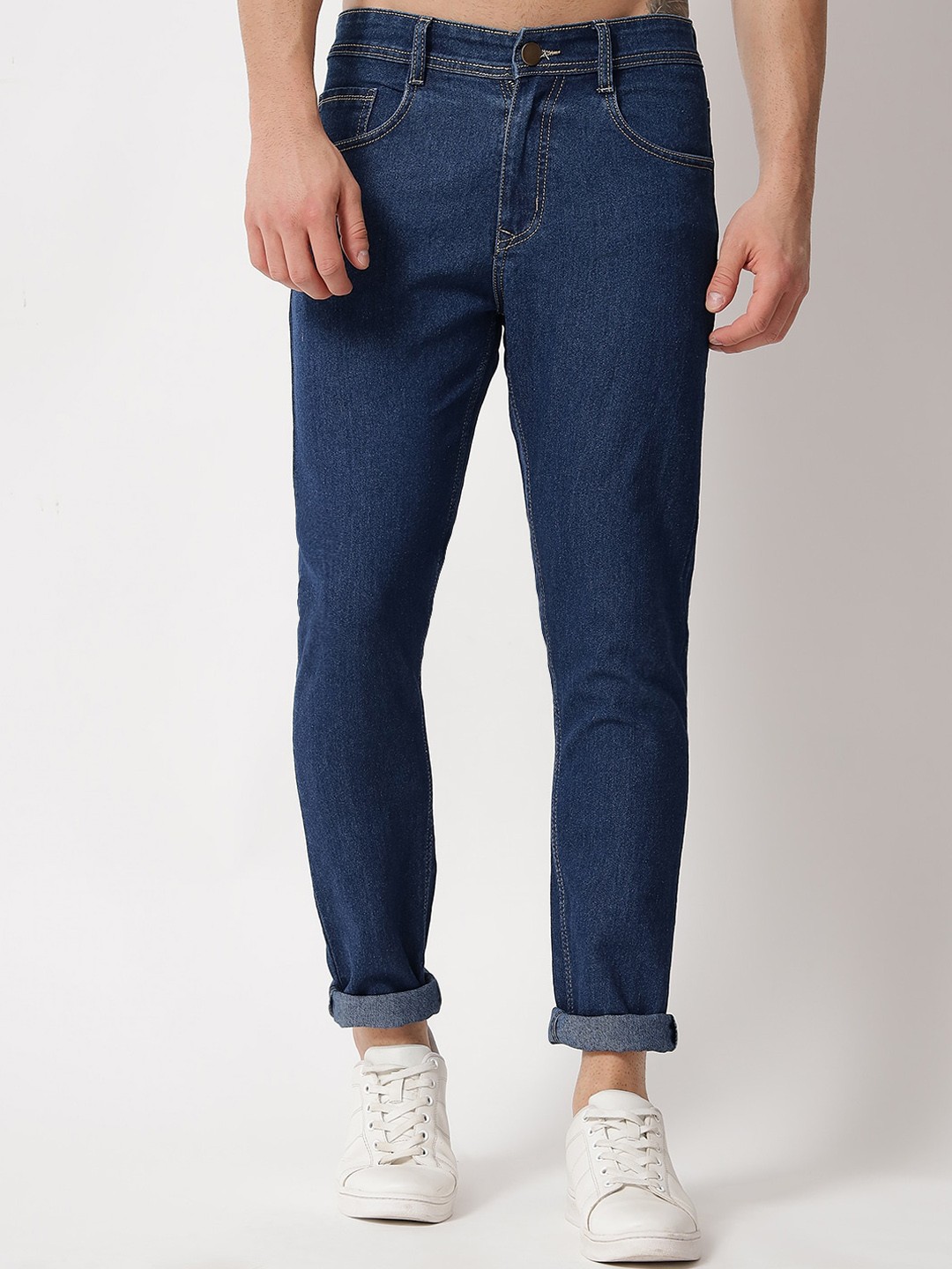 

Metronaut Men Skinny Fit Mid-Rise Cotton Jeans, Blue