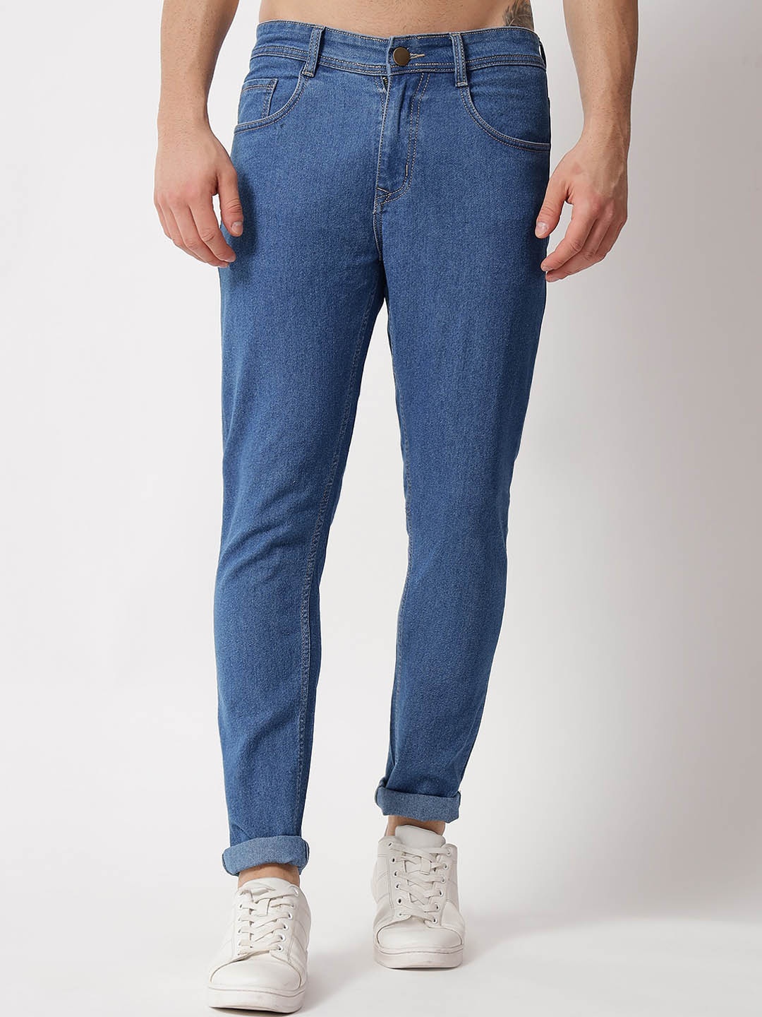 

Metronaut Men Skinny Fit Mid-Rise Jeans, Blue