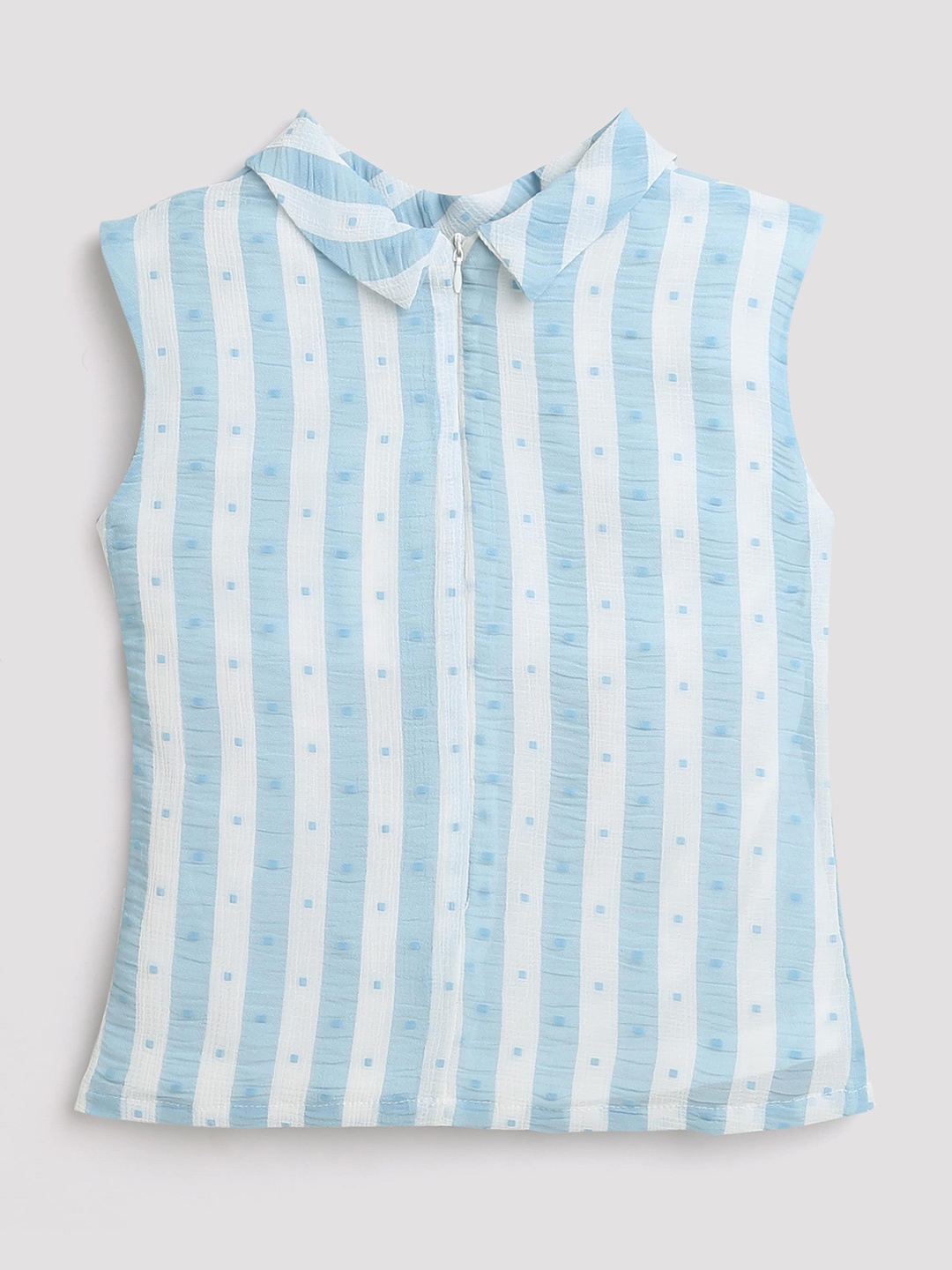 

Tiny Girl Striped Shirt Style Top, Blue