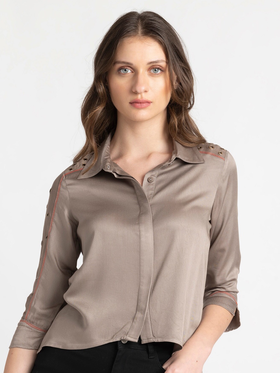 

SHAYE Comfort Fit Casual Shirt, Khaki