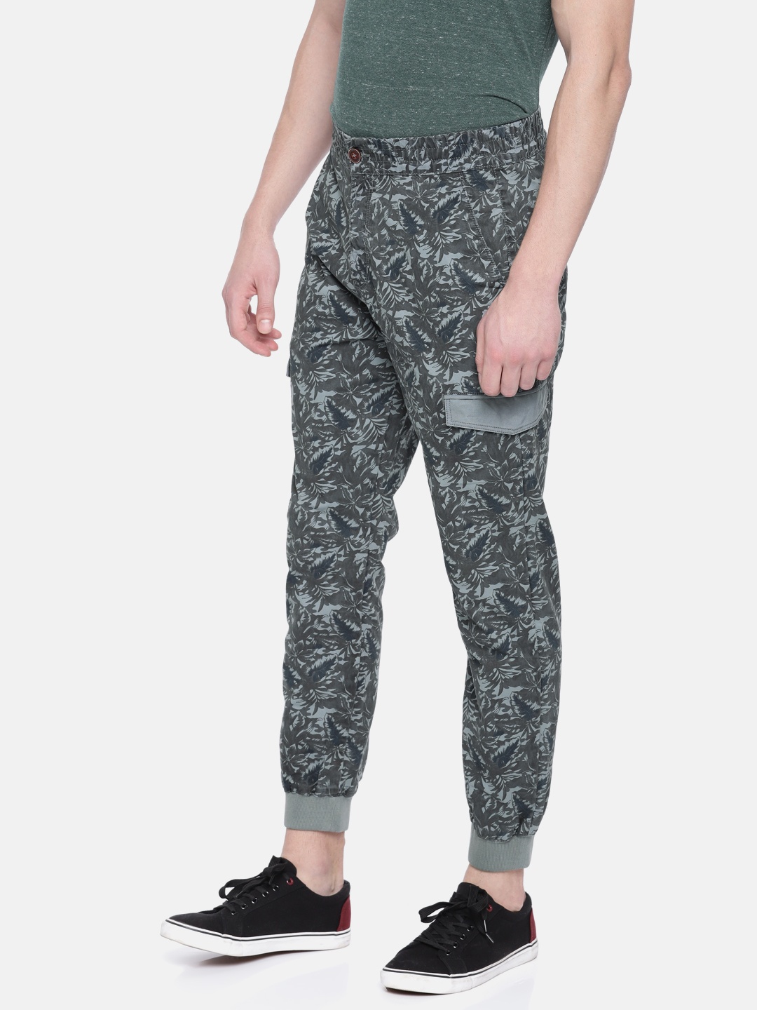 

U.S. Polo Assn. Denim Co. Men Grey Regular Fit Printed Joggers