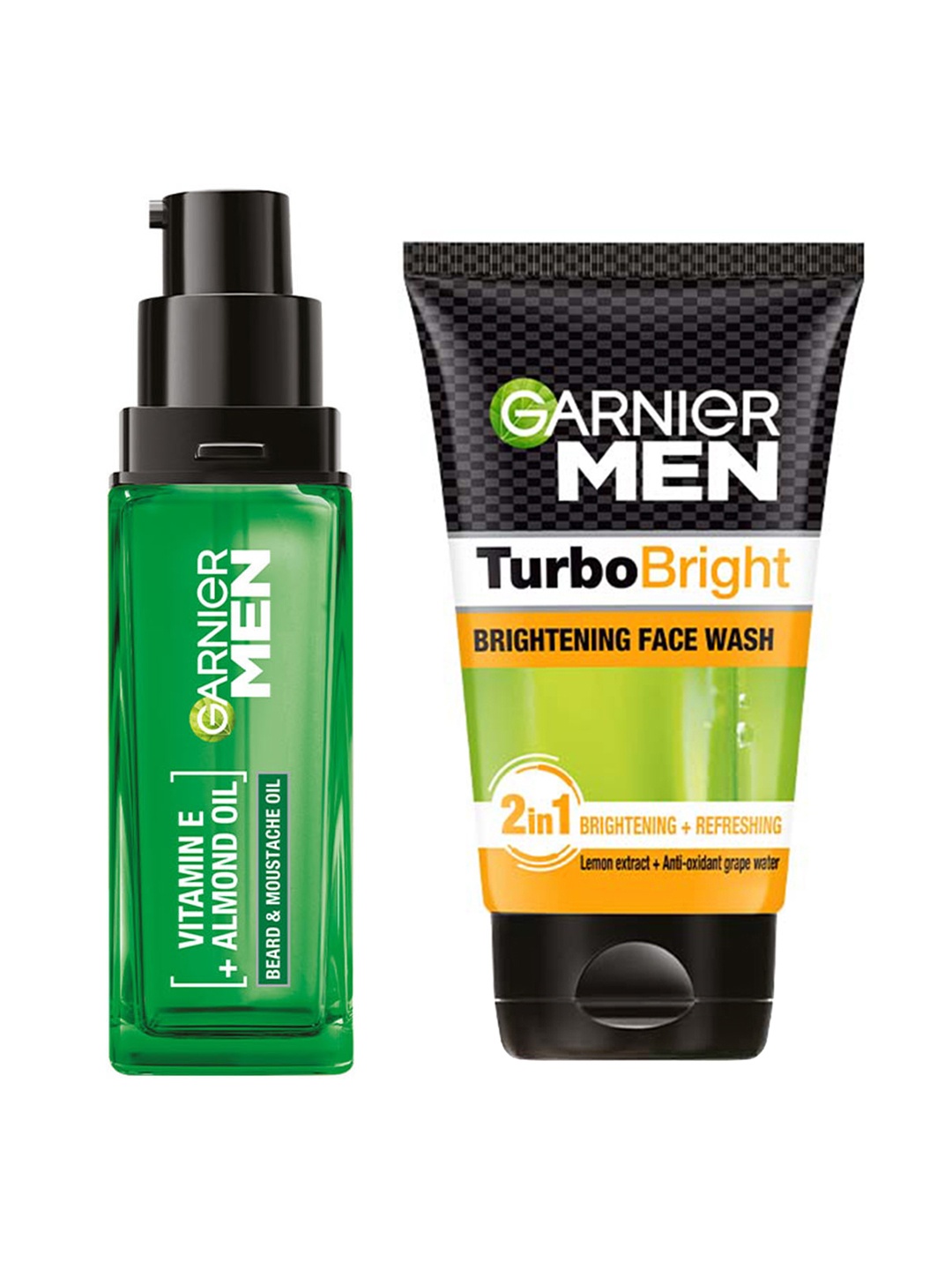 

Garnier Men Set of Turbo Bright Face Wash - 100g & Strong Beard & Moustache Oil - 30ml, Green