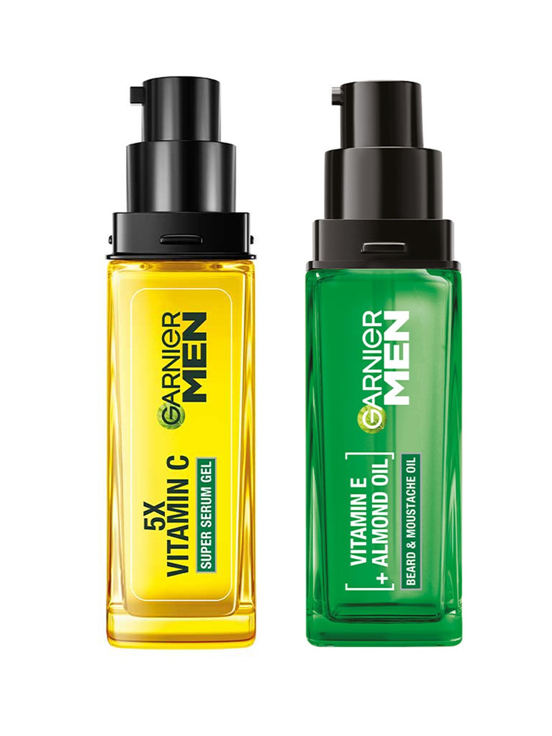 

Garnier Men Set of 5X Vitamin C Super Serum Gel & Strong Beard & Moustache Oil - 30ml each, Yellow