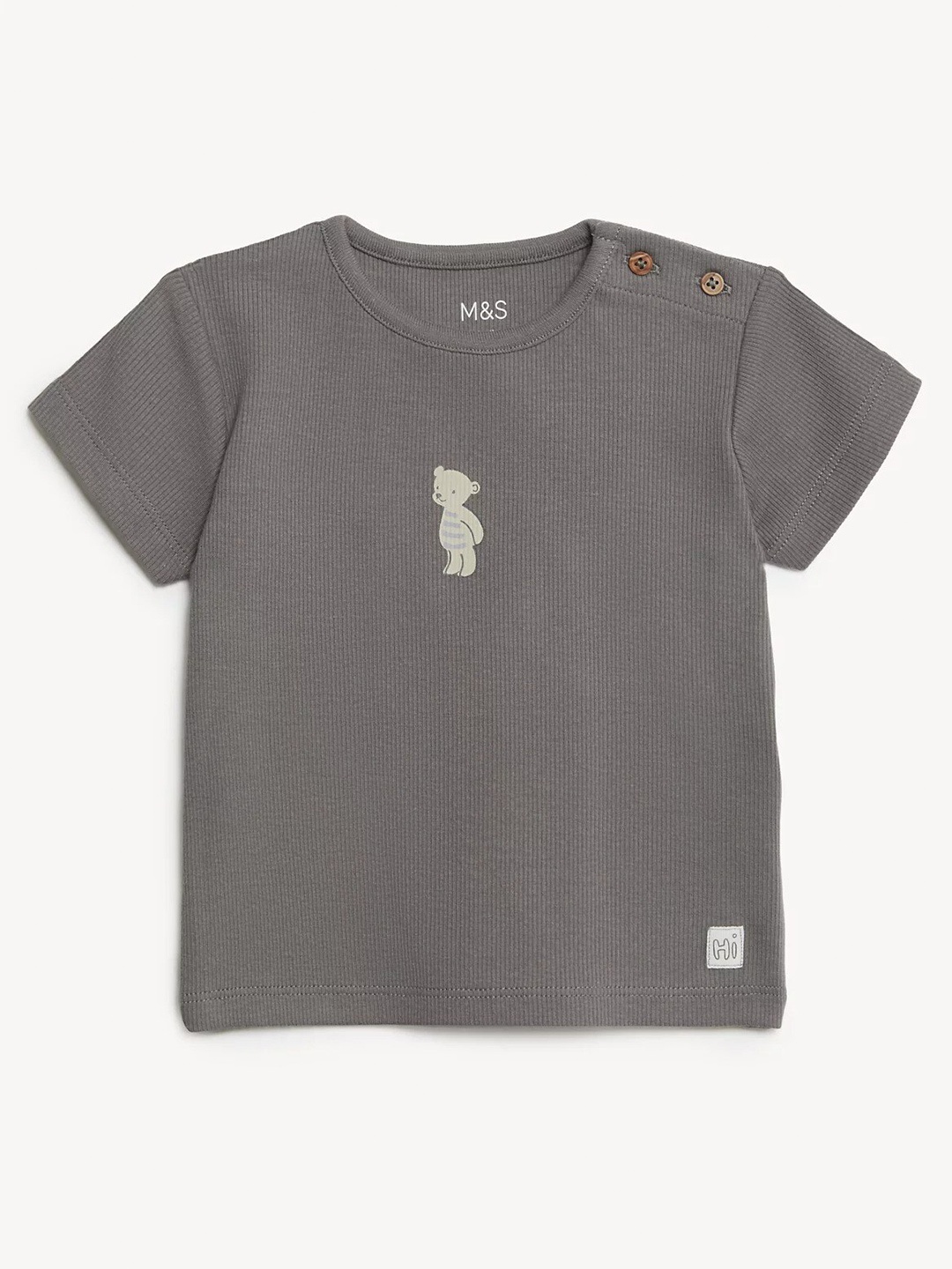 

Marks & Spencer Infant Kids Round Neck T-shirt, Grey