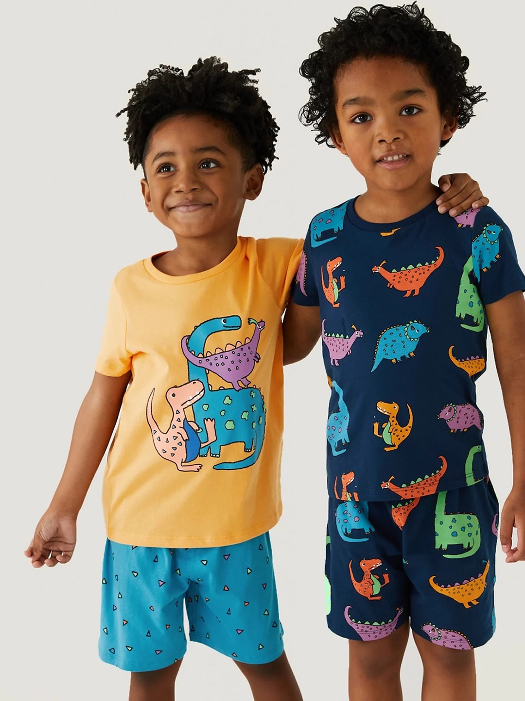 

Marks & Spencer Boys Pack Of 2 Conversational Printed Night Suit, Yellow