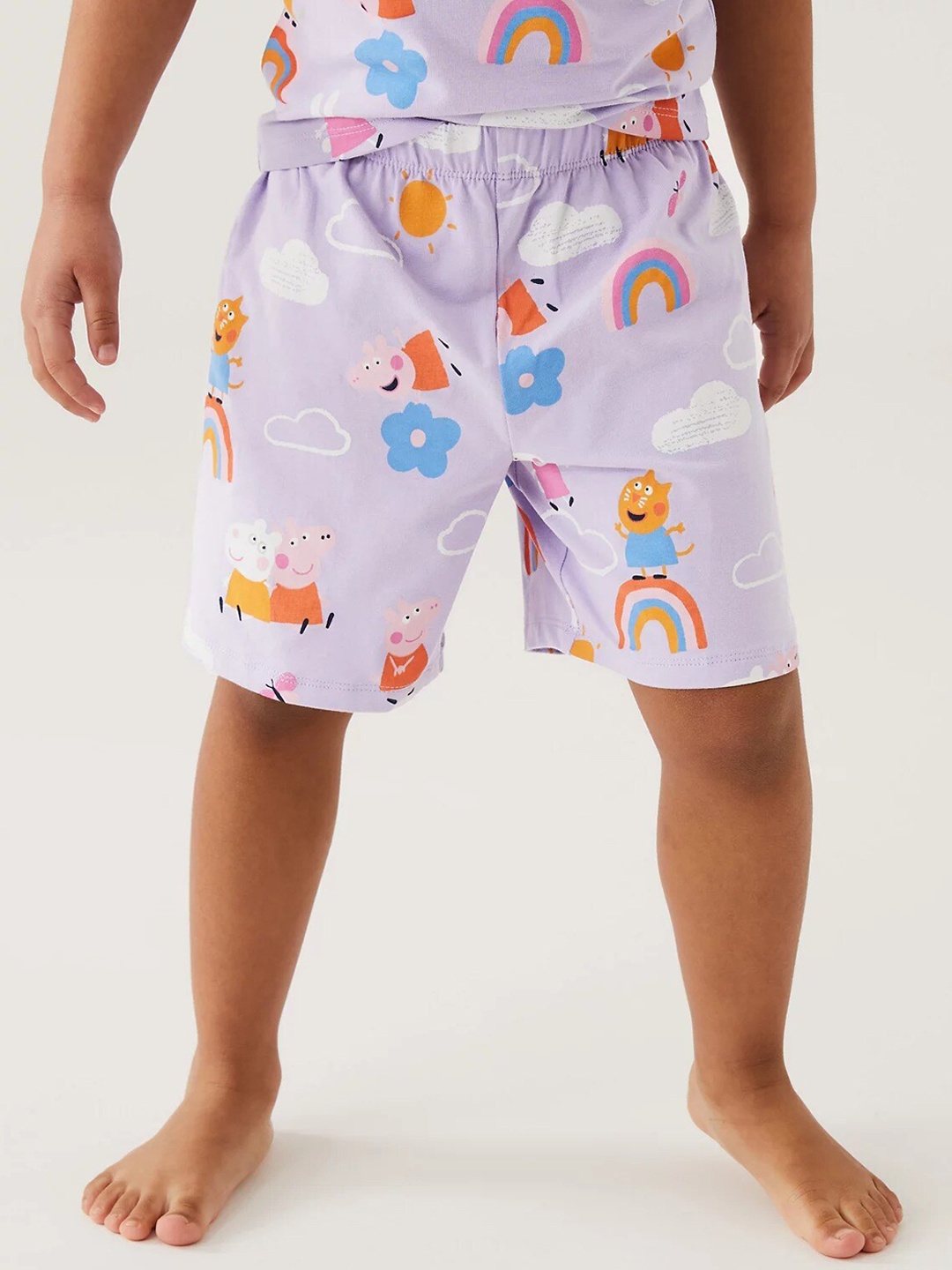 

Marks & Spencer Girls Peppa Pig Printed Night Suit, Purple
