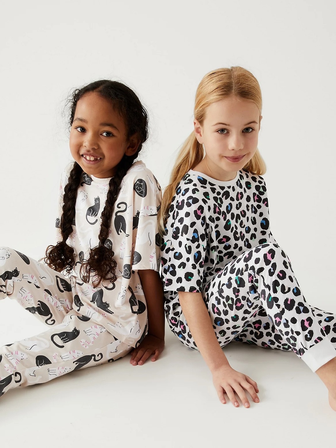 

Marks & Spencer Girls Pack Of 2 Conversational Printed Night Suit, White