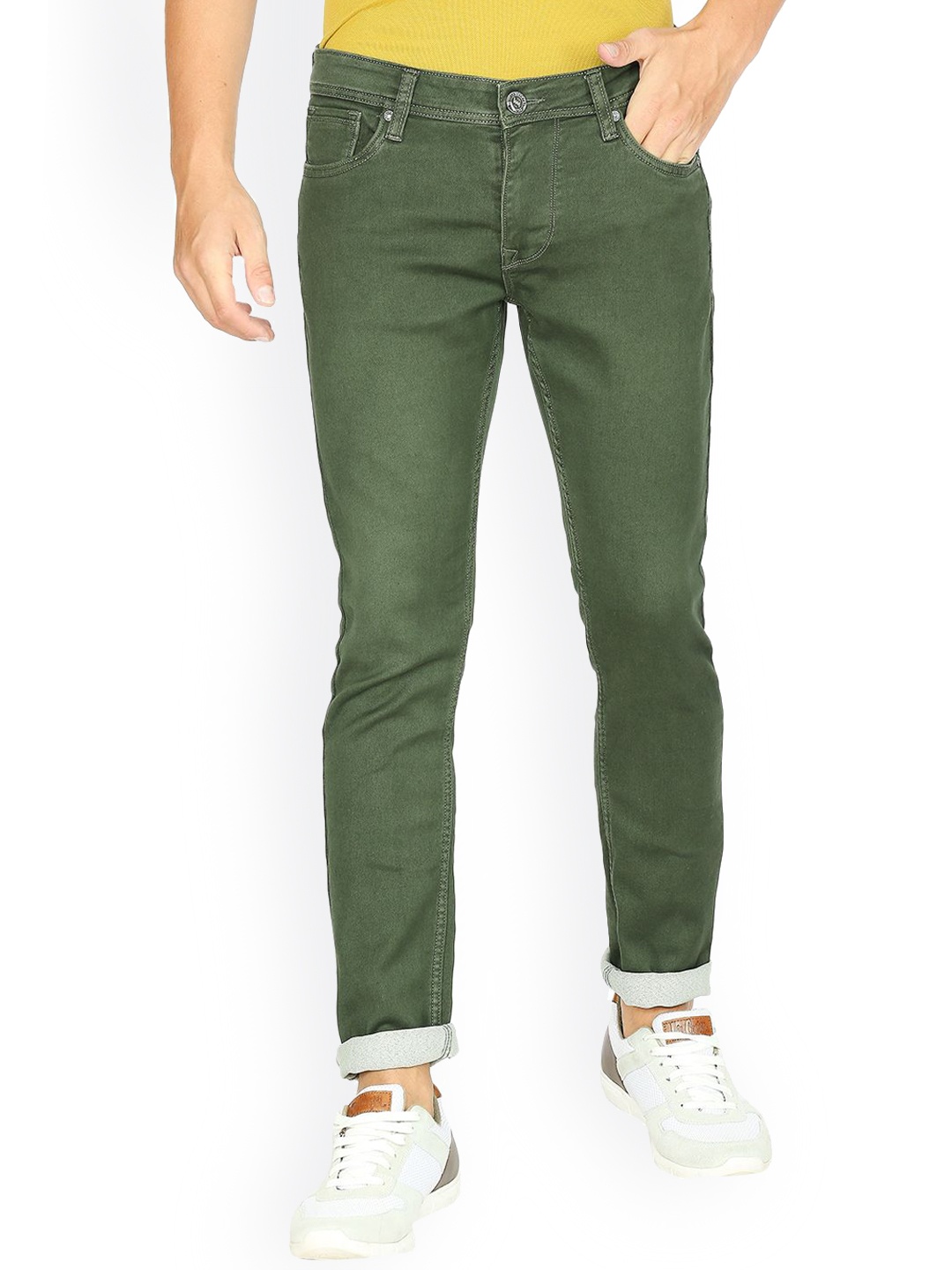 

Lawman pg3 Men Mid Rise Cotton Slim Fit Jeans, Green