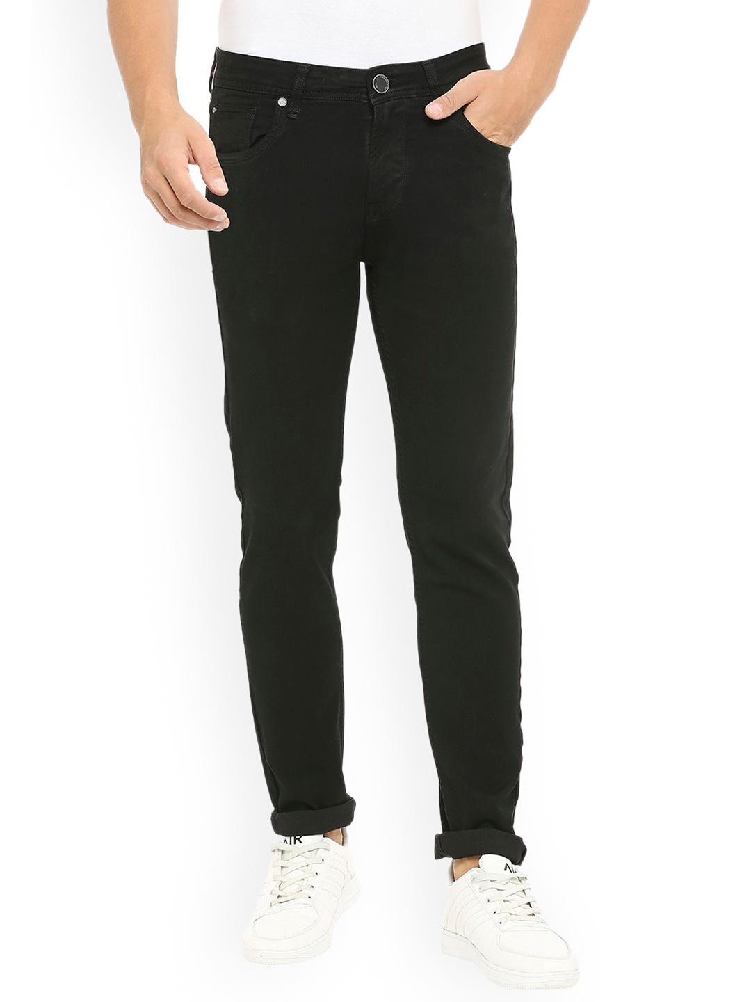 

Lawman pg3 Men Slim Fit Mid-Rise Cotton Jeans, Black