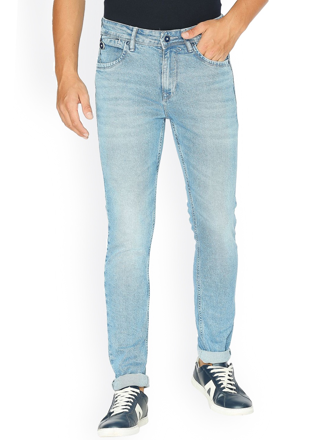 

Lawman pg3 Men Slim Fit Heavy Fade Cotton Jeans, Blue