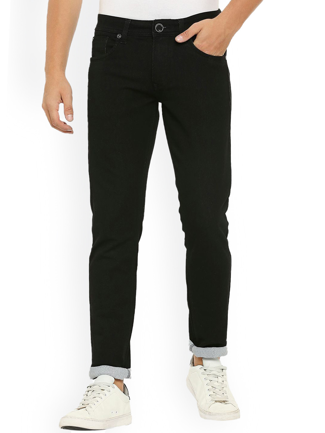 

Lawman pg3 Men Slim Fit Mid-Rise Cotton Jeans, Black