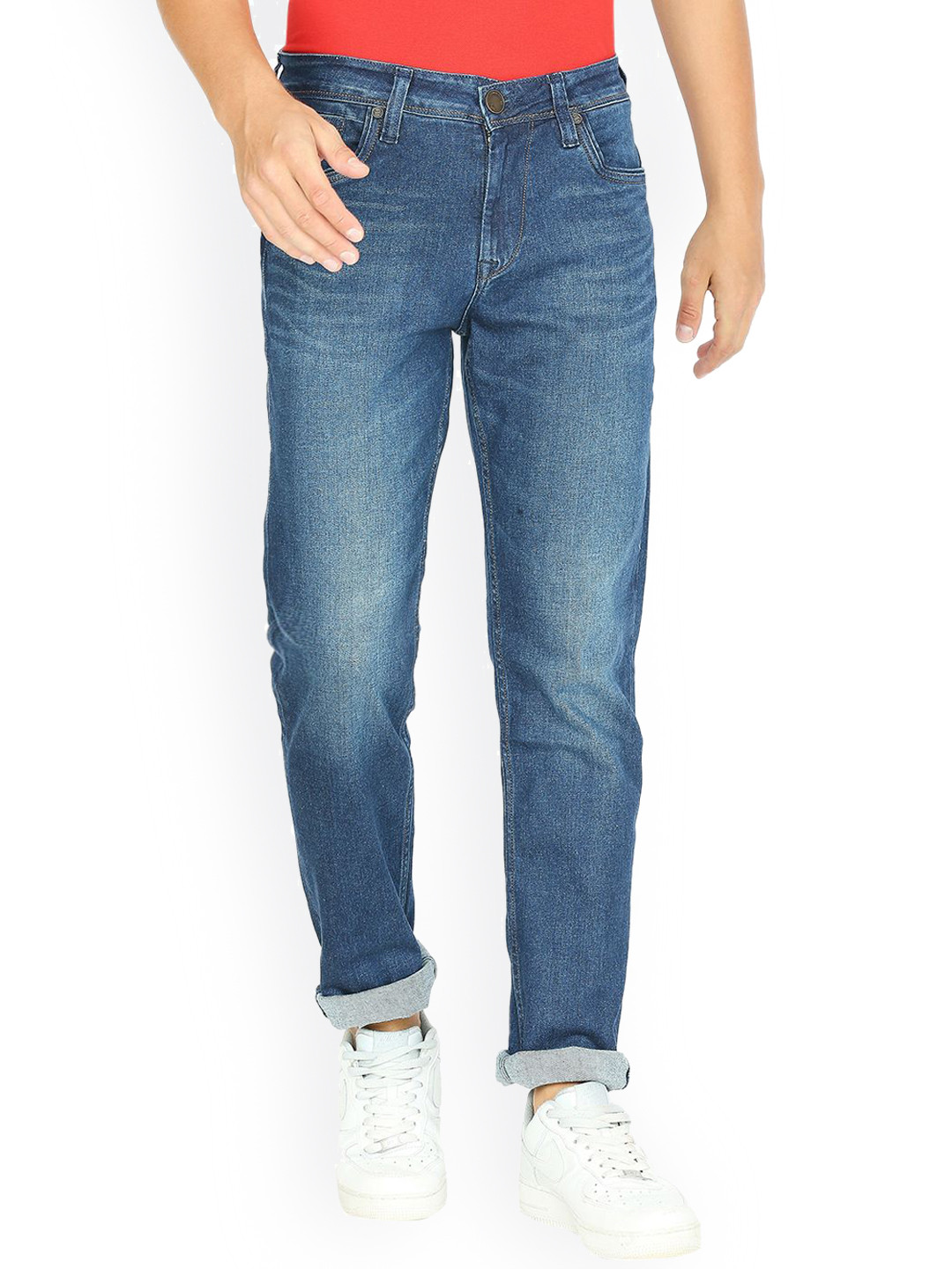 

Lawman pg3 Men Slim Fit Clean Look Light Fade Cotton Jeans, Blue
