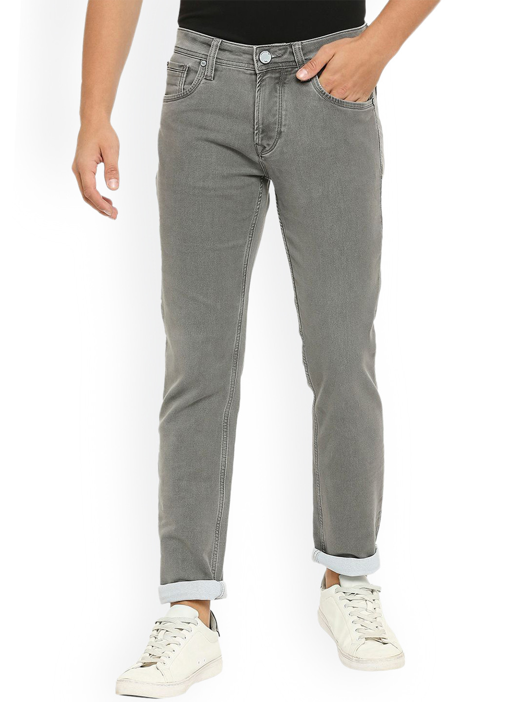 

Lawman pg3 Men Slim Fit Clean Look Cotton Jeans, Grey