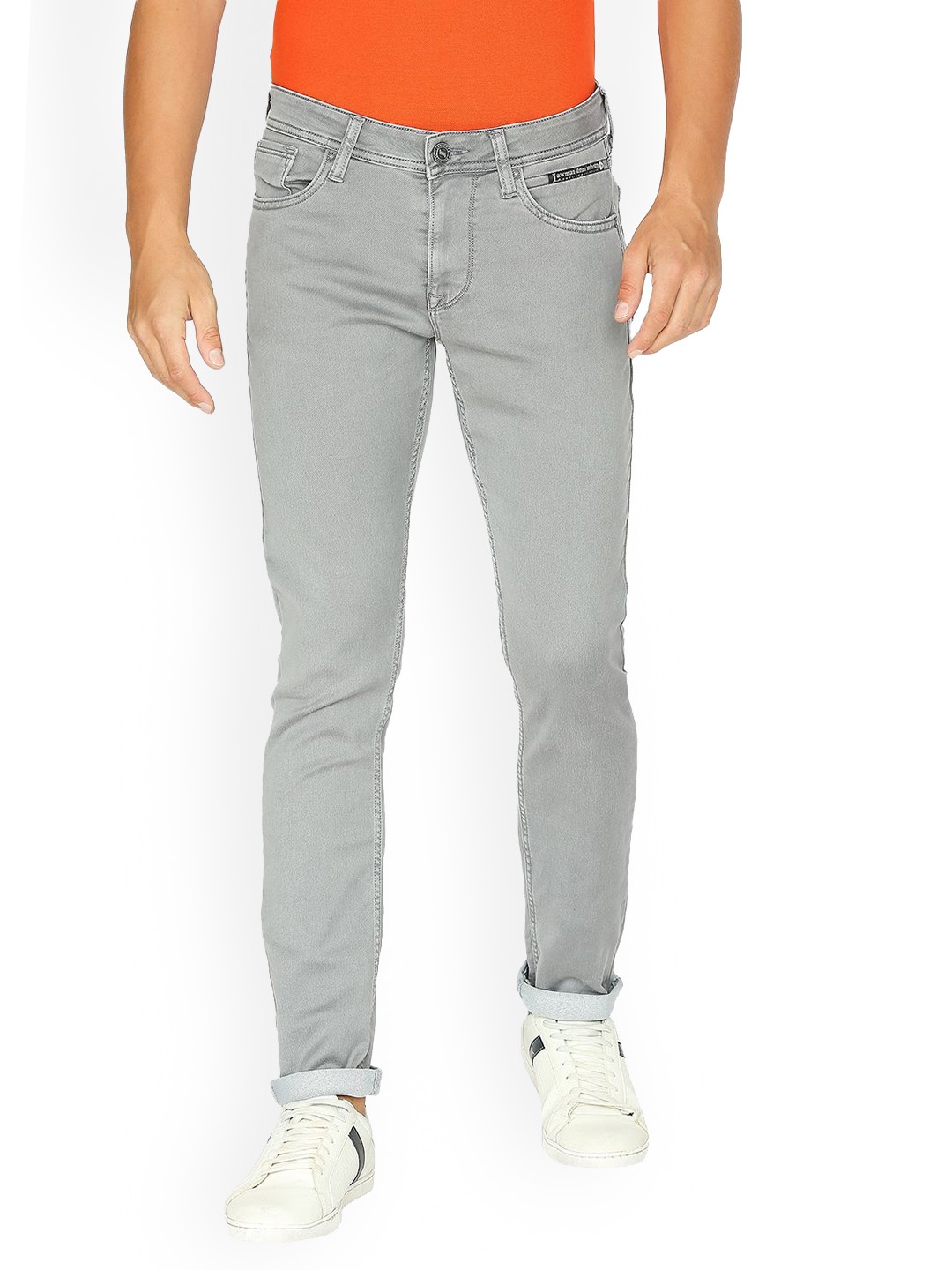 

Lawman pg3 Men Slim Fit Mid-Rise Cotton Jeans, Grey