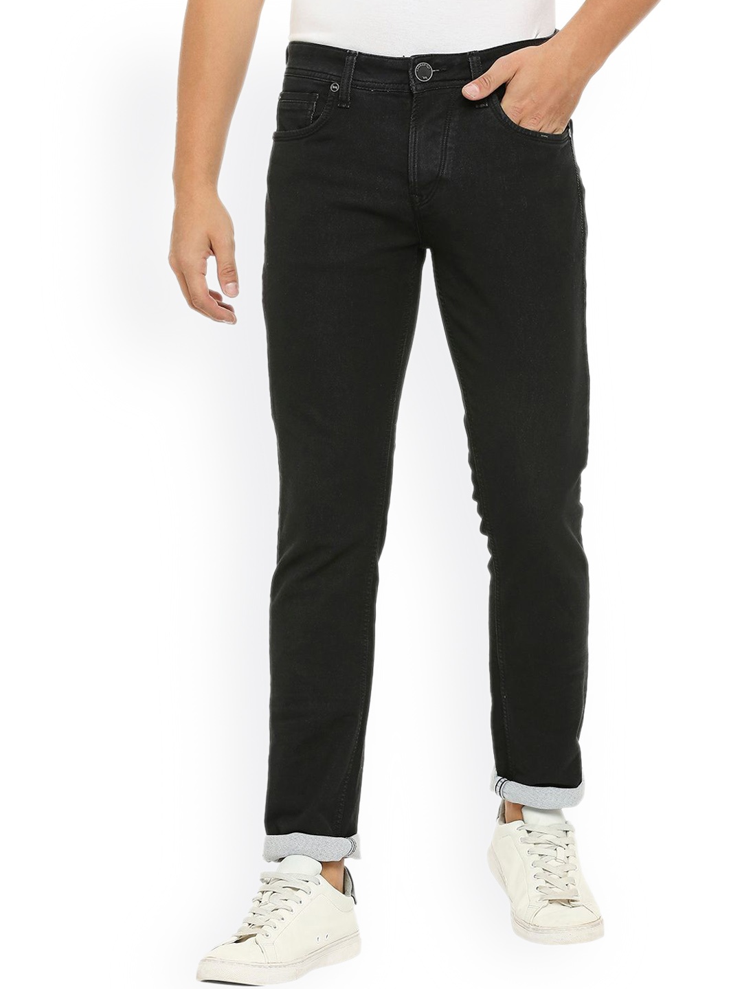 

Lawman pg3 Men Slim Fit Colourblocked Cotton Jeans, Black