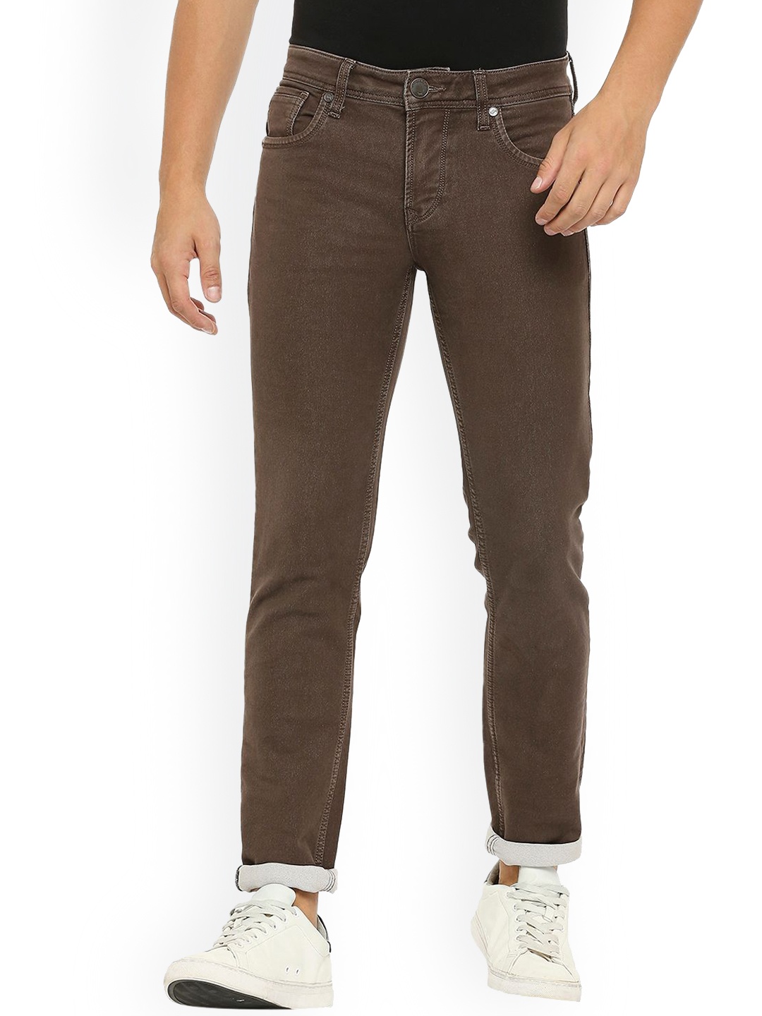 

Lawman pg3 Men Mid-Rise Slim Fit Cotton Jeans, Brown