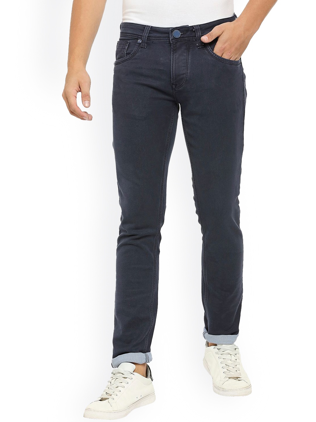 

Lawman pg3 Men Slim Fit Colourblocked Cotton Jeans, Blue