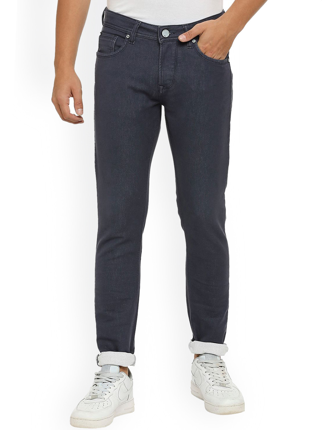 

Lawman pg3 Men Slim Fit Mid-Rise Cotton Jeans, Black