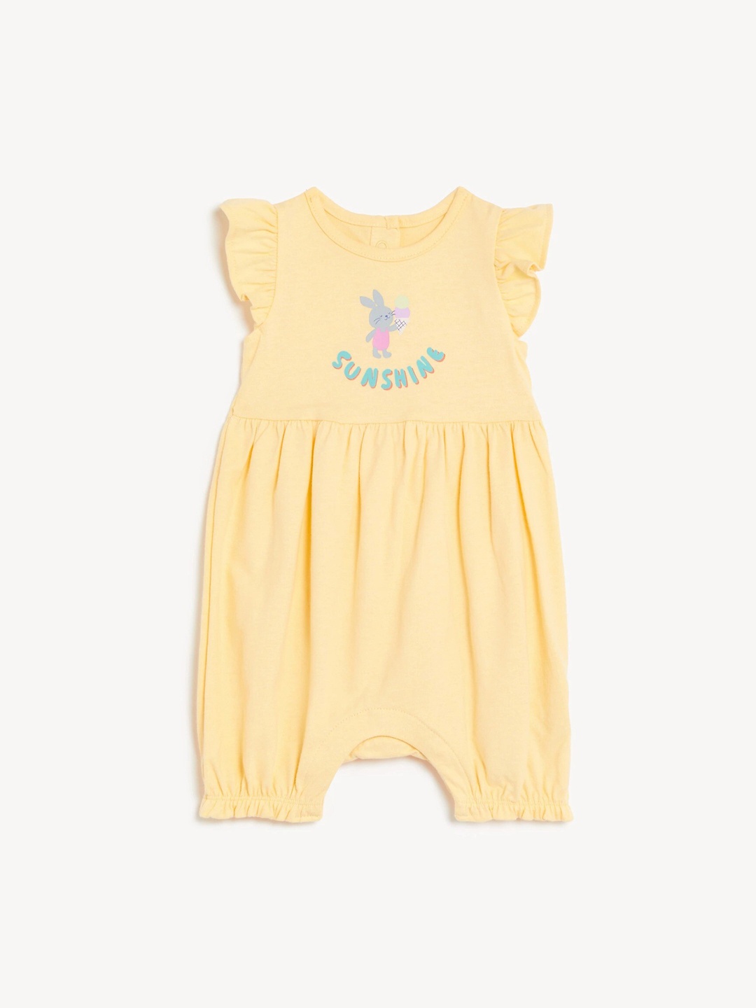 

Marks & Spencer Infant Girls Printed Cotton Rompers, Yellow