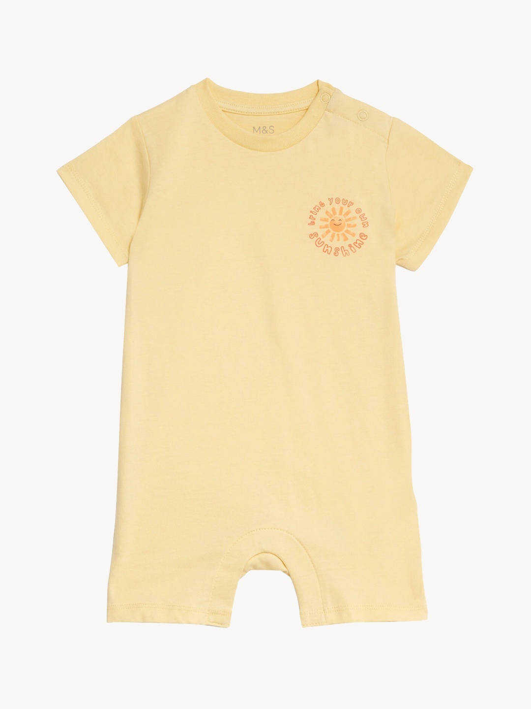 

Marks & Spencer Infant Boys Printed Rompers, Yellow