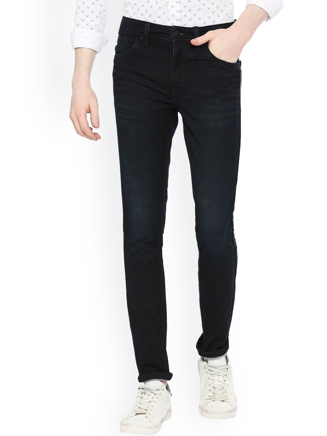 

Integriti Men Slim Fit Mid-Rise Light Fade Cotton Jeans, Blue