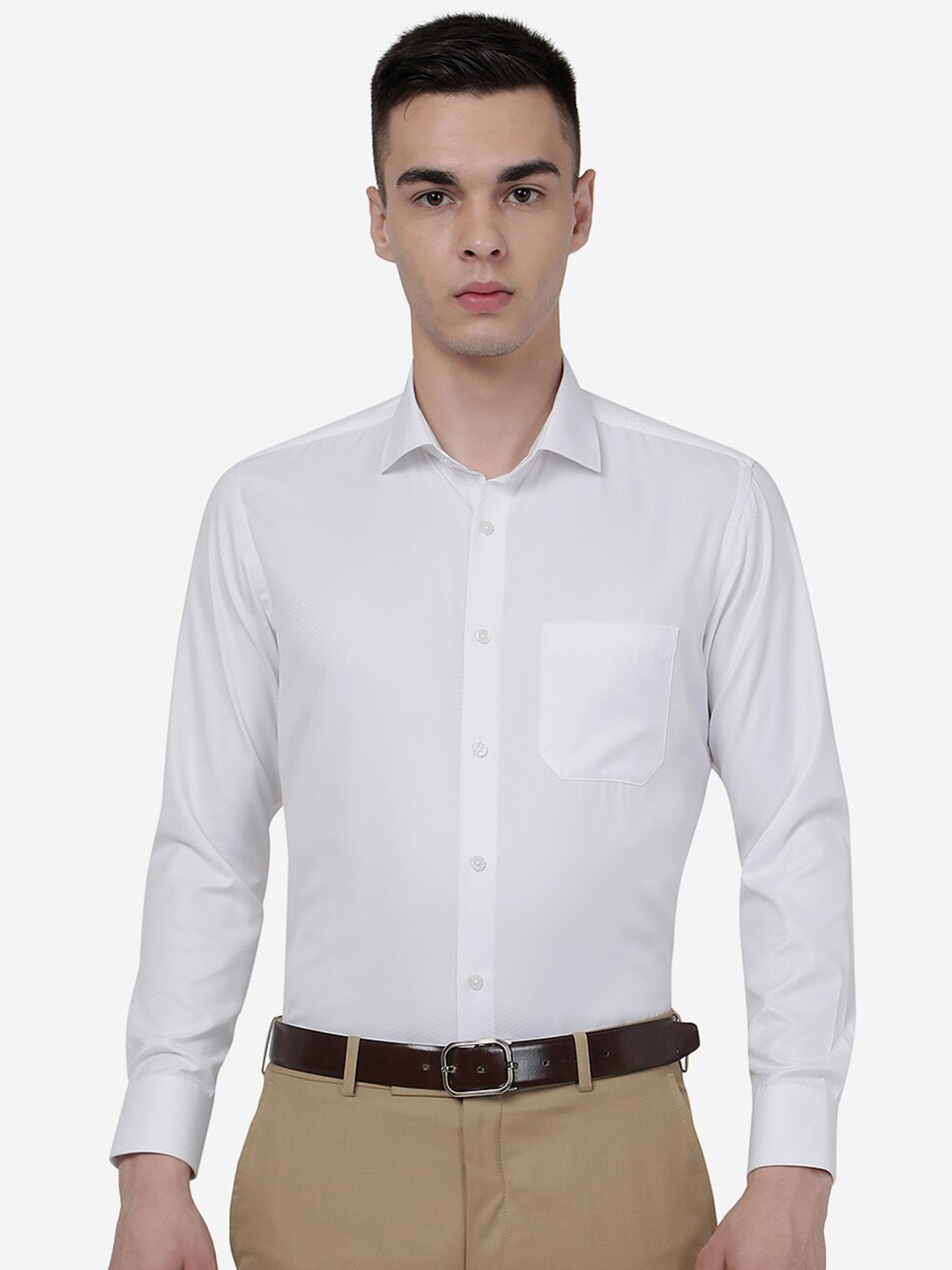 

Greenfibre Chest Pocket Slim Fit Formal Shirt, White