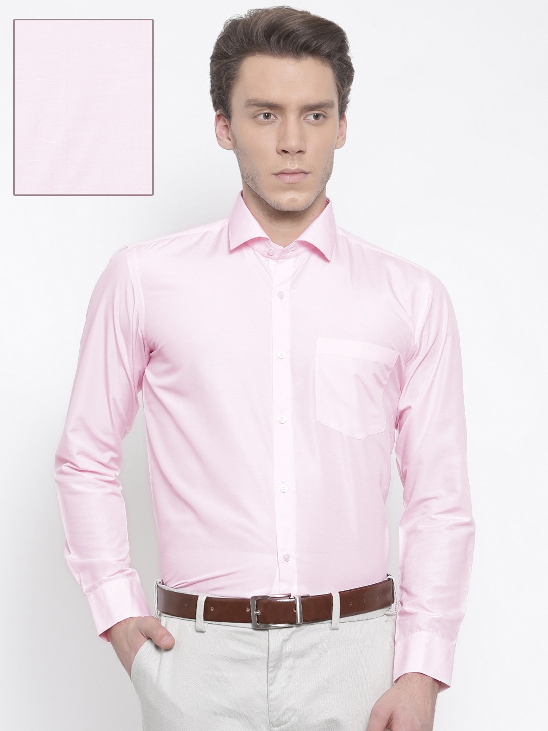 

RG DESIGNERS Men Pink Slim Fit Solid Formal Shirt