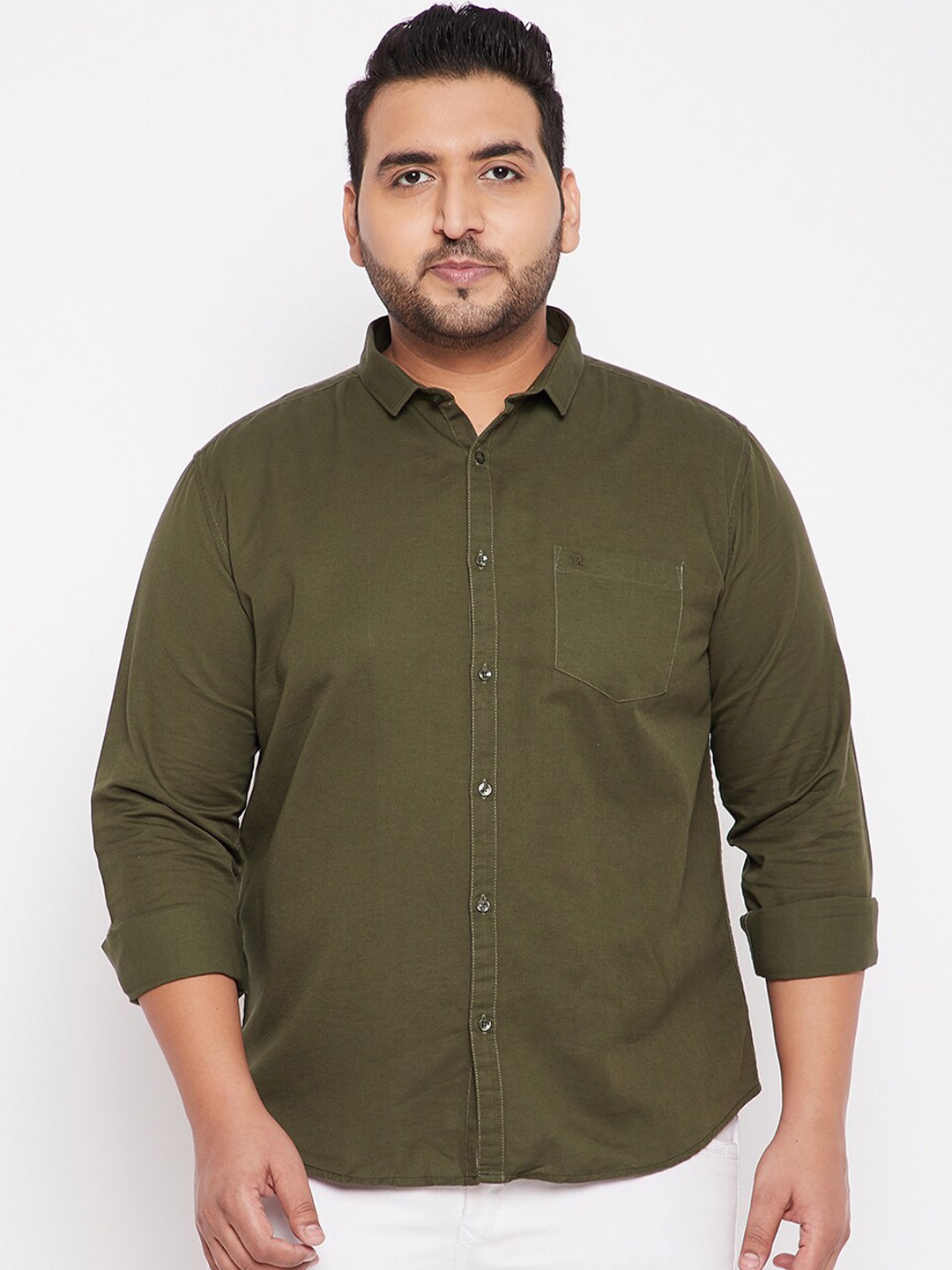 

SHOWOFF Plus Size Casual Shirt, Olive