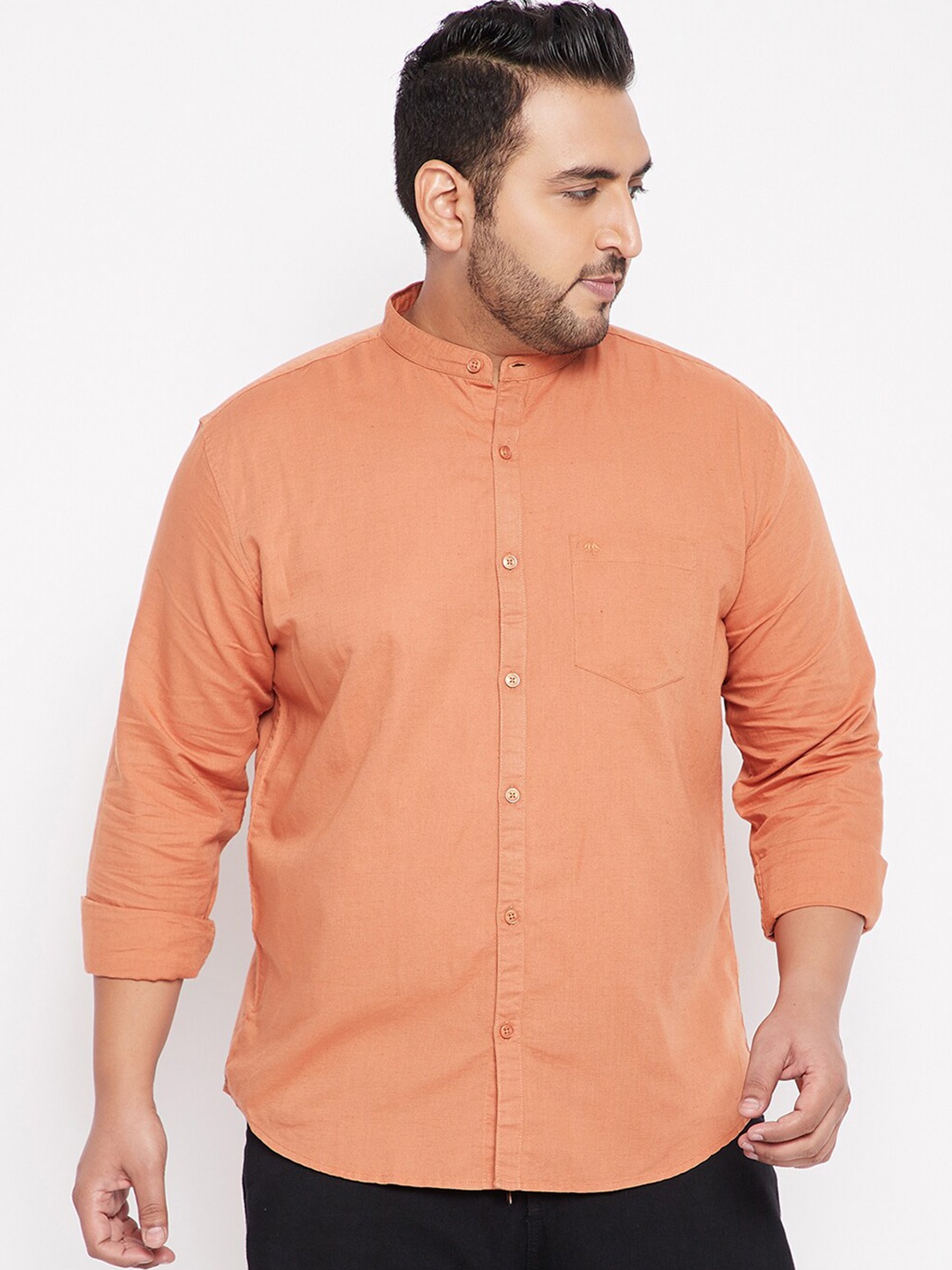 

SHOWOFF Plus Men Plus Size Comfort Cotton Casual Shirt, Orange