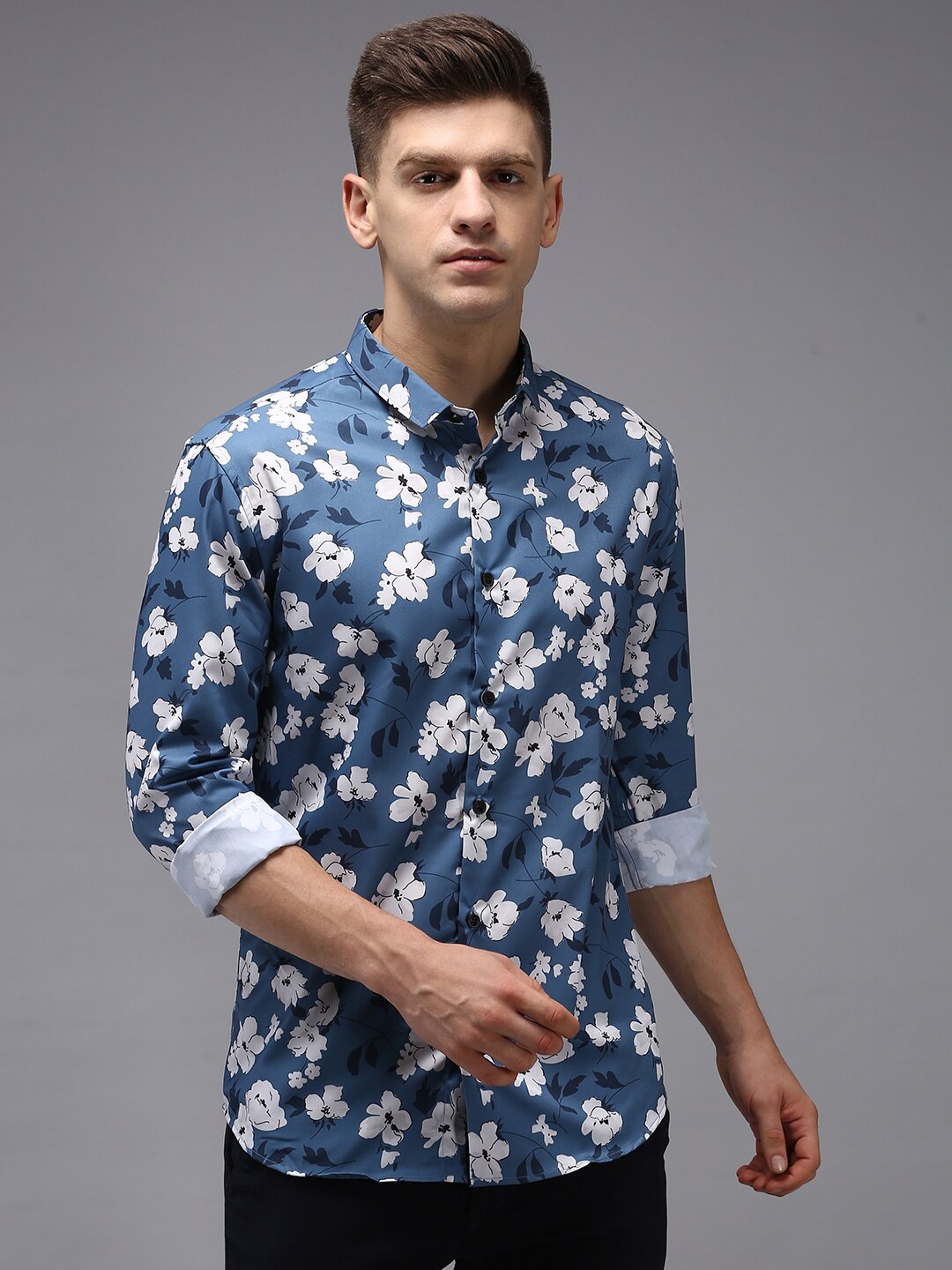 

SHOWOFF Floral Printed Casual Shirt, Blue