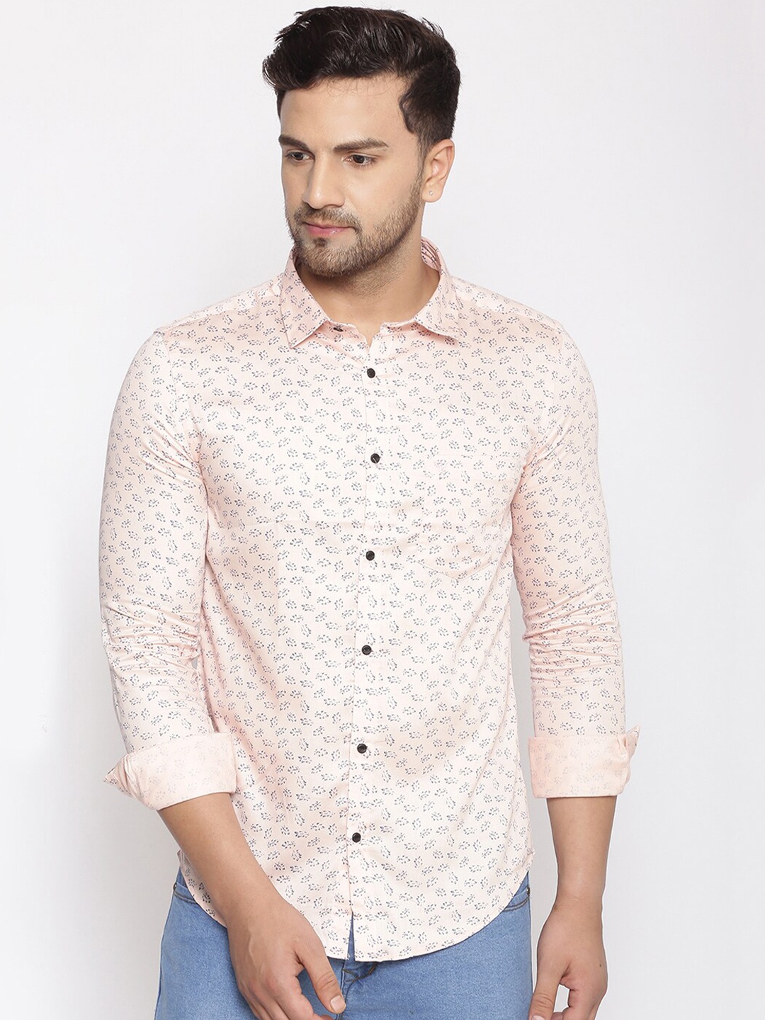 

SHOWOFF Comfort Fit Floral Printed Cotton Casual Shirt, Pink