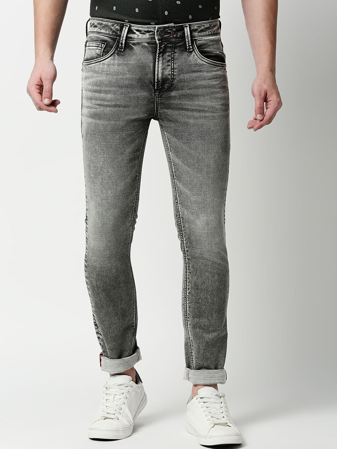 

Killer Men Slim Fit Heavy Fade Clean Look Cotton Jeans, Black