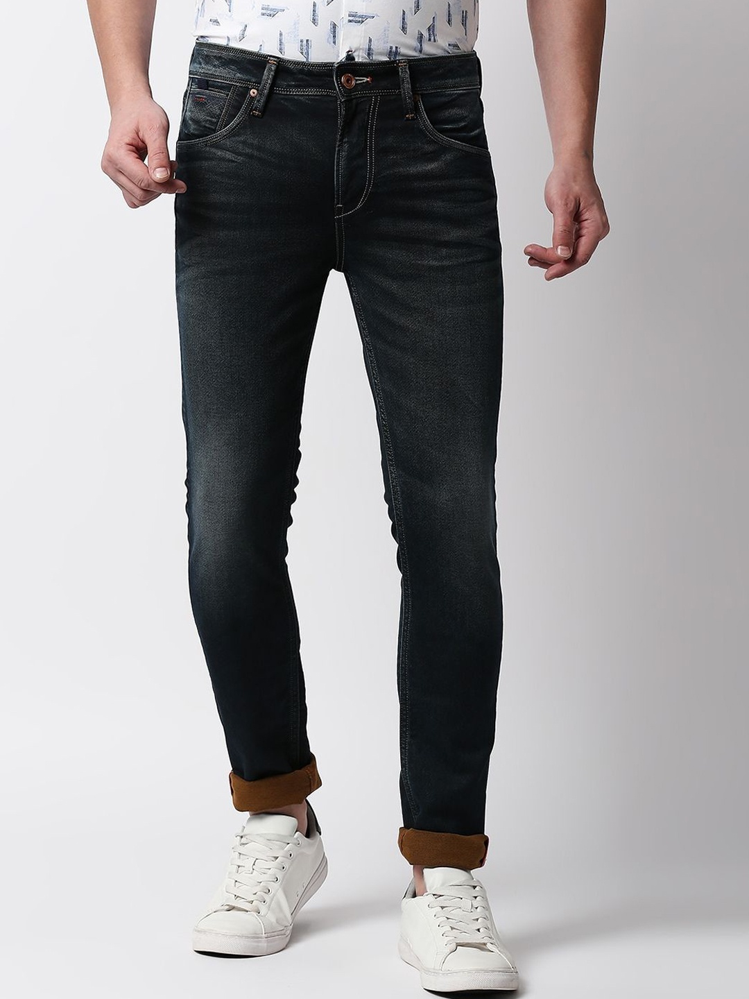 

Killer Men Slim Fit Light Fade Clean Look Cotton Jeans, Brown