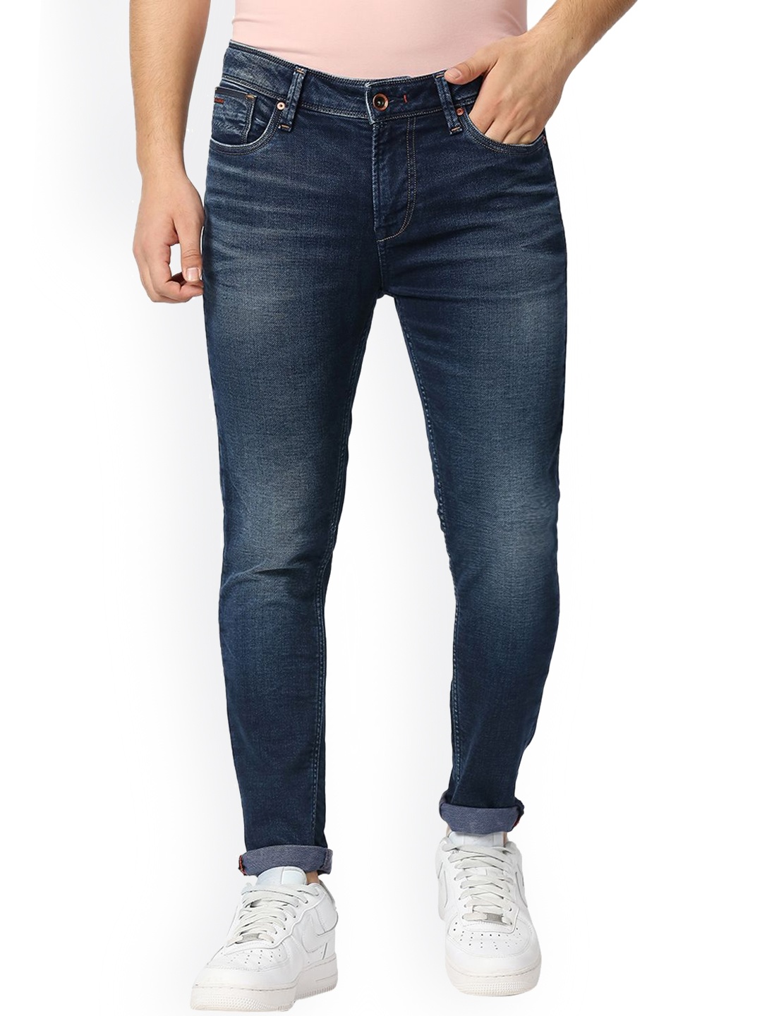 

Killer Men Slim Fit Heavy Fade Clean Look Cotton Jeans, Blue
