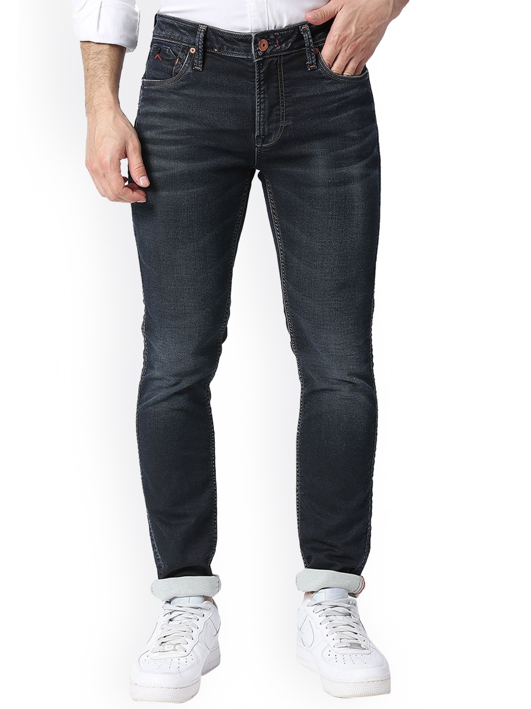 

Killer Men Mid-Rise Slim Fit Light Fade Clean Look Jeans, Blue