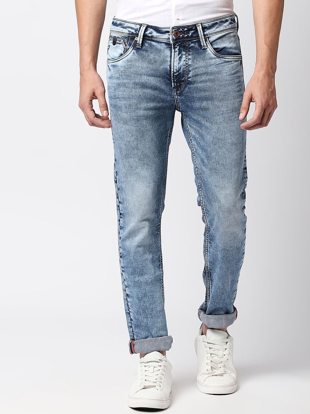 

Killer Men Blue Slim Fit Heavy Fade Clean Look Cotton Jeans
