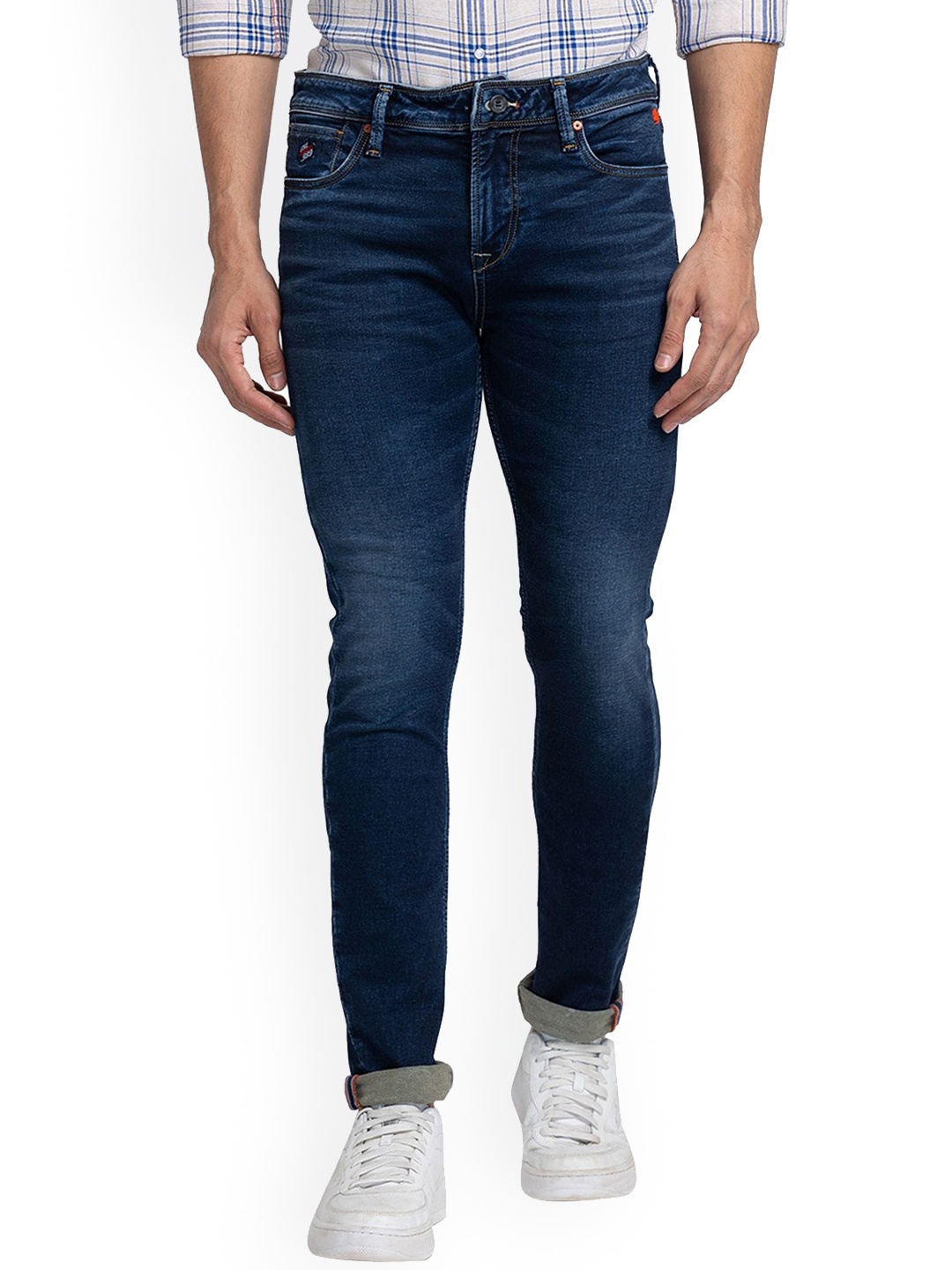 

Killer Men Slim Fit Light Fade Clean Look Cotton Jeans, Blue