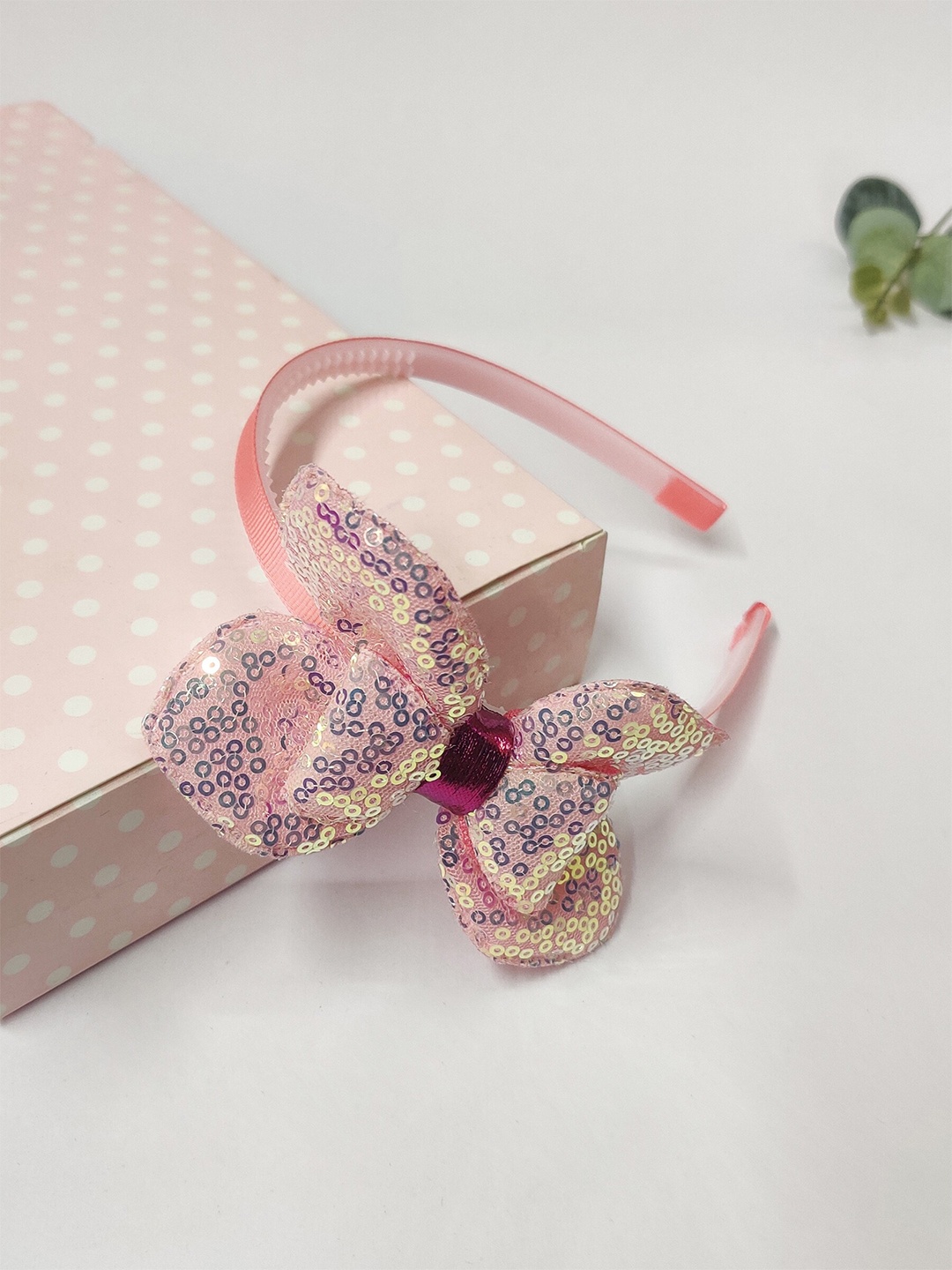 

The Magic Wand Girls Embellished Hairband, Peach