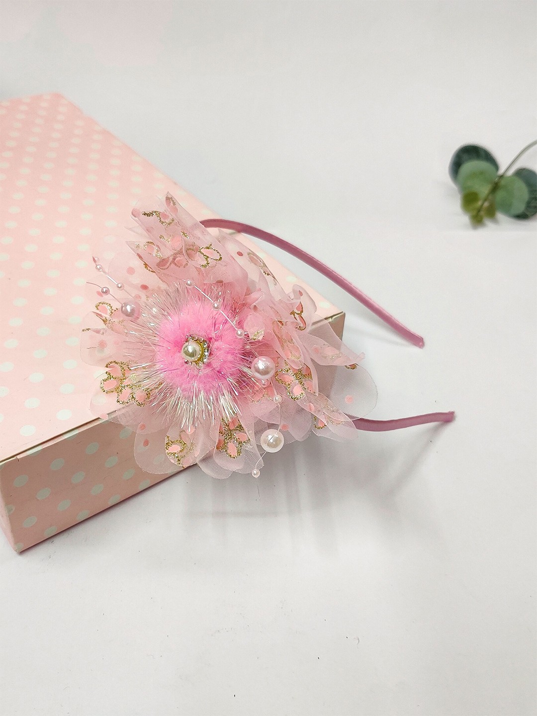 

The Magic Wand Girls Embellished Hairband, Pink