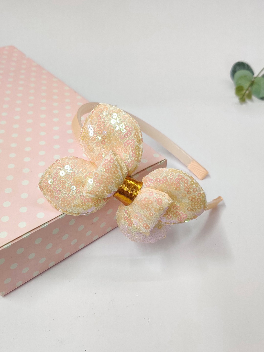 

The Magic Wand Girls Embellished Hairband, Orange