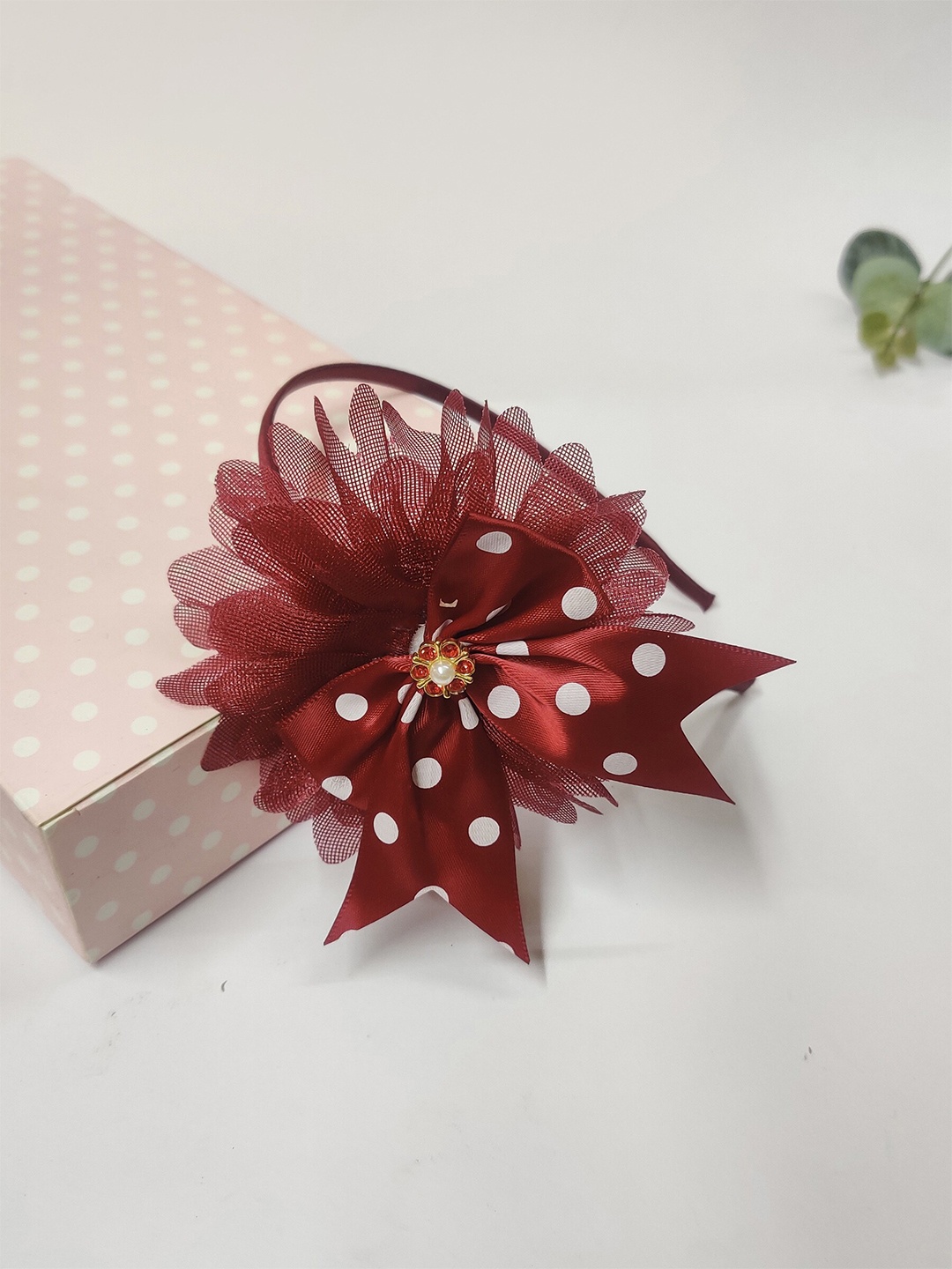 

The Magic Wand Girls Embellished Hairband, Maroon