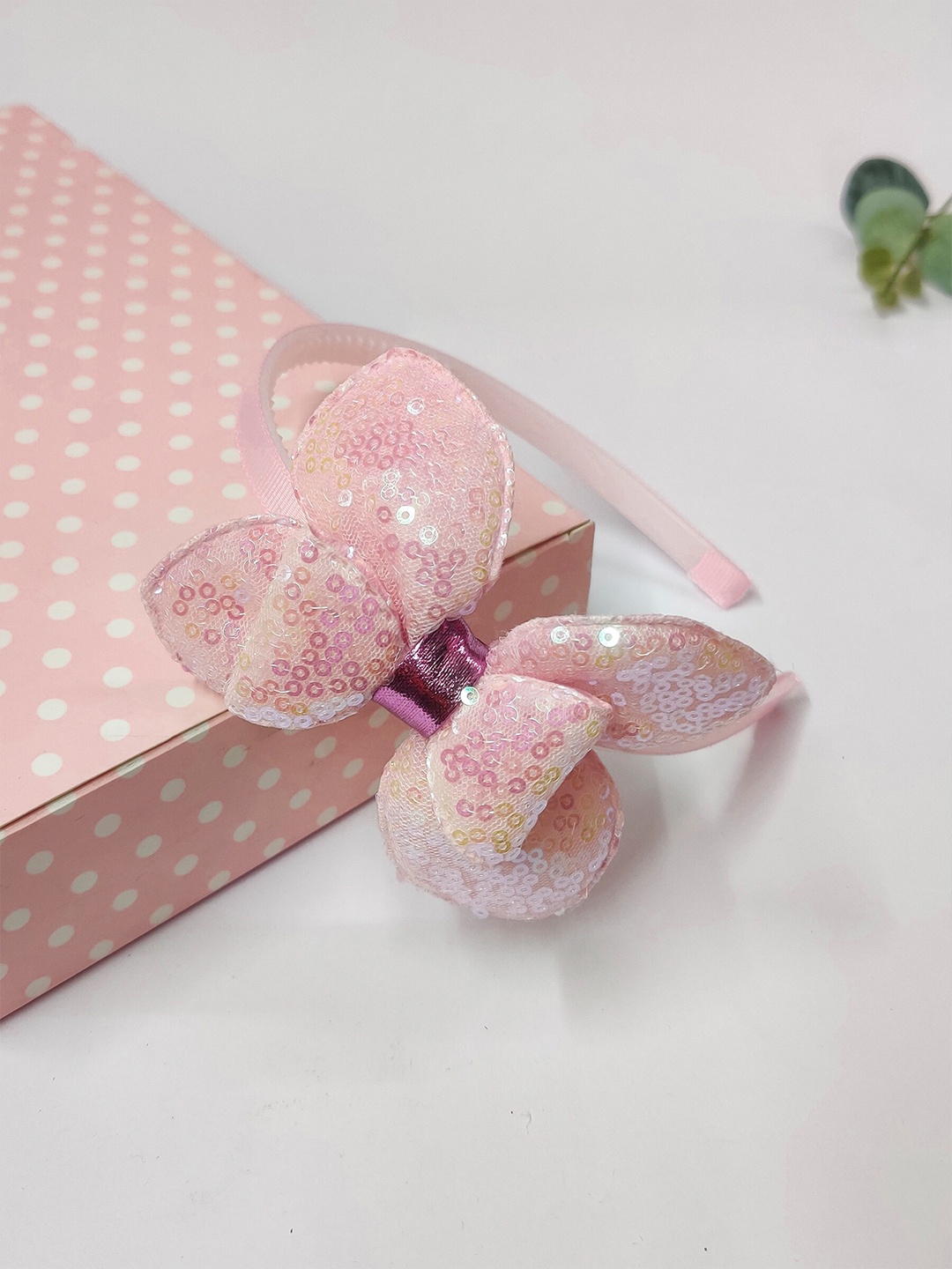 

The Magic Wand Girls Embellished Hairband, Peach