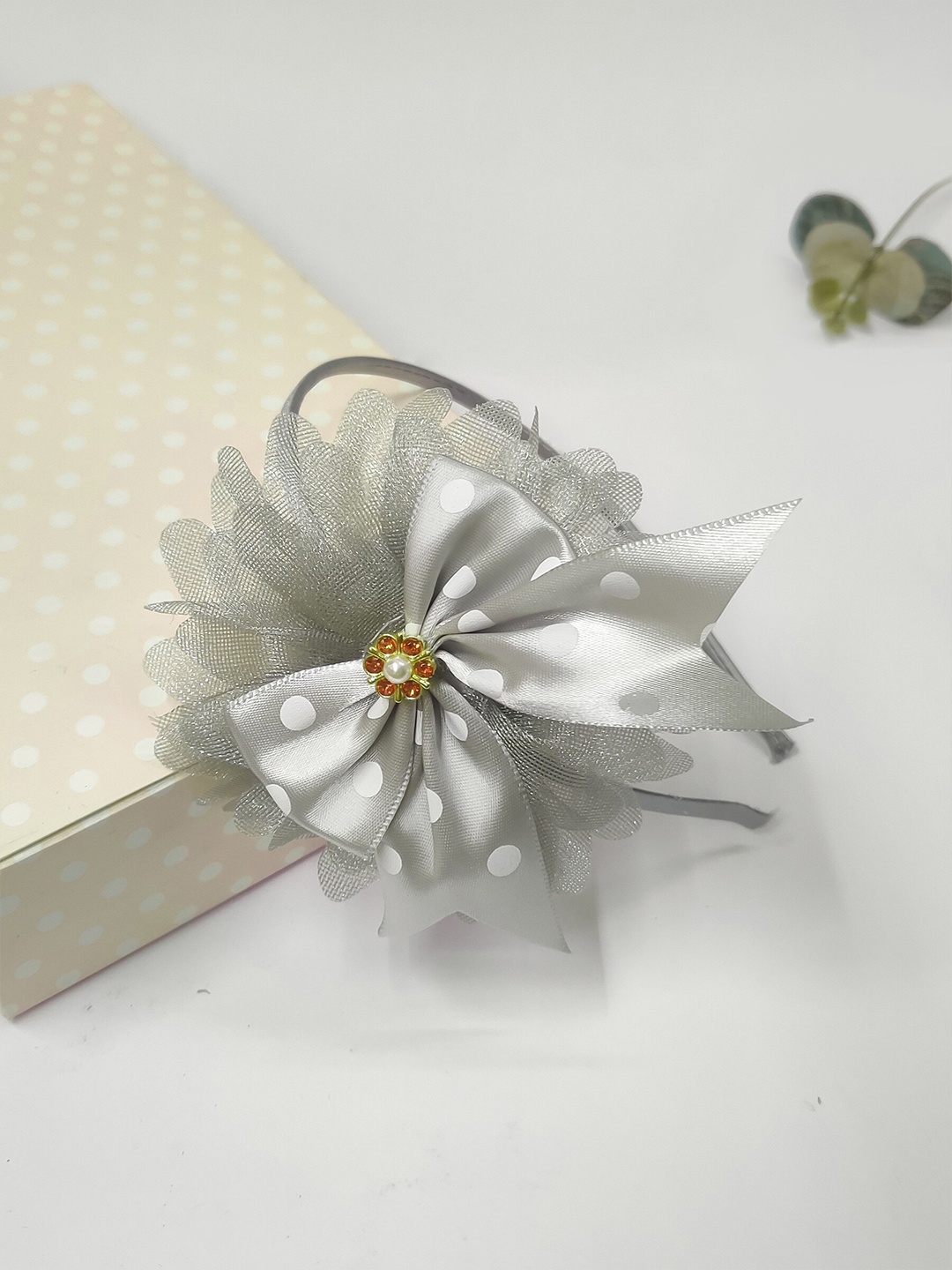 

The Magic Wand Girls Embellished Hairband, Grey