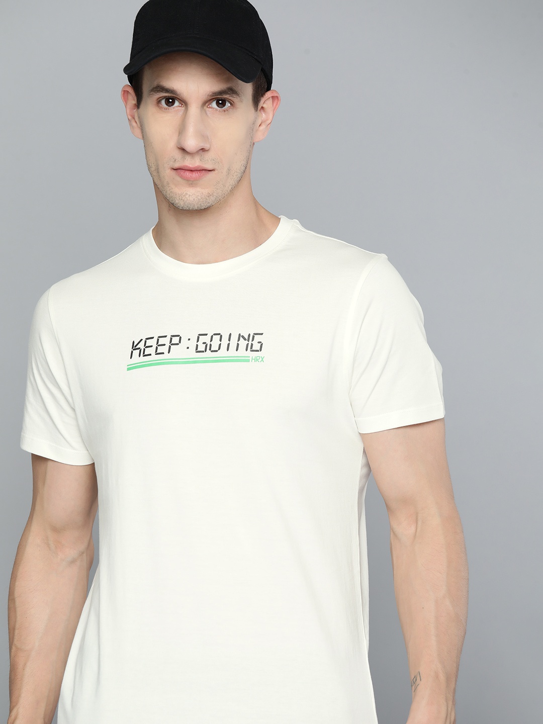 

HRX by Hrithik Roshan Printed Pure Cotton Lifestyle T-shirt, White